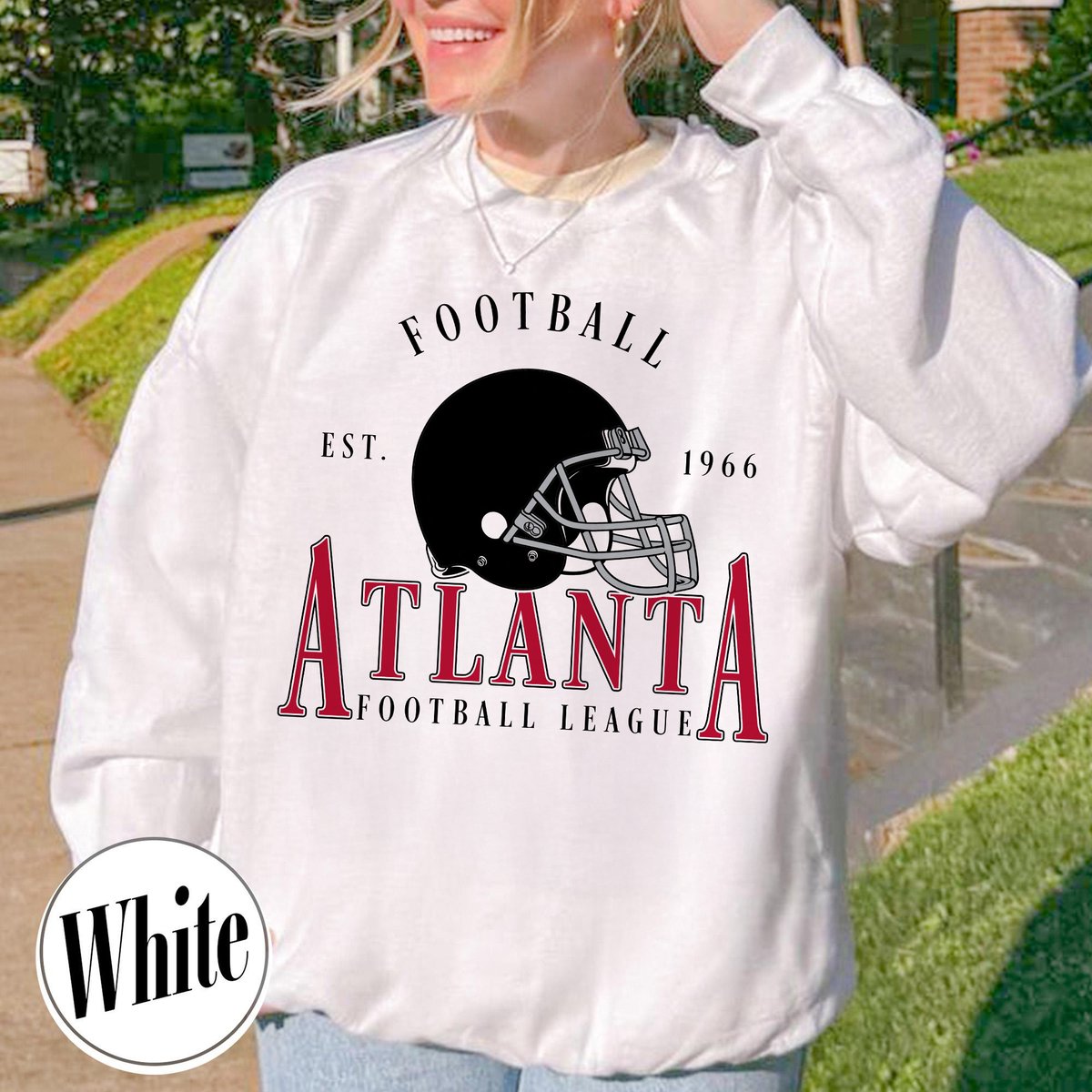 Unisex Atlanta football vintage crewneck sweatshirt for men and women