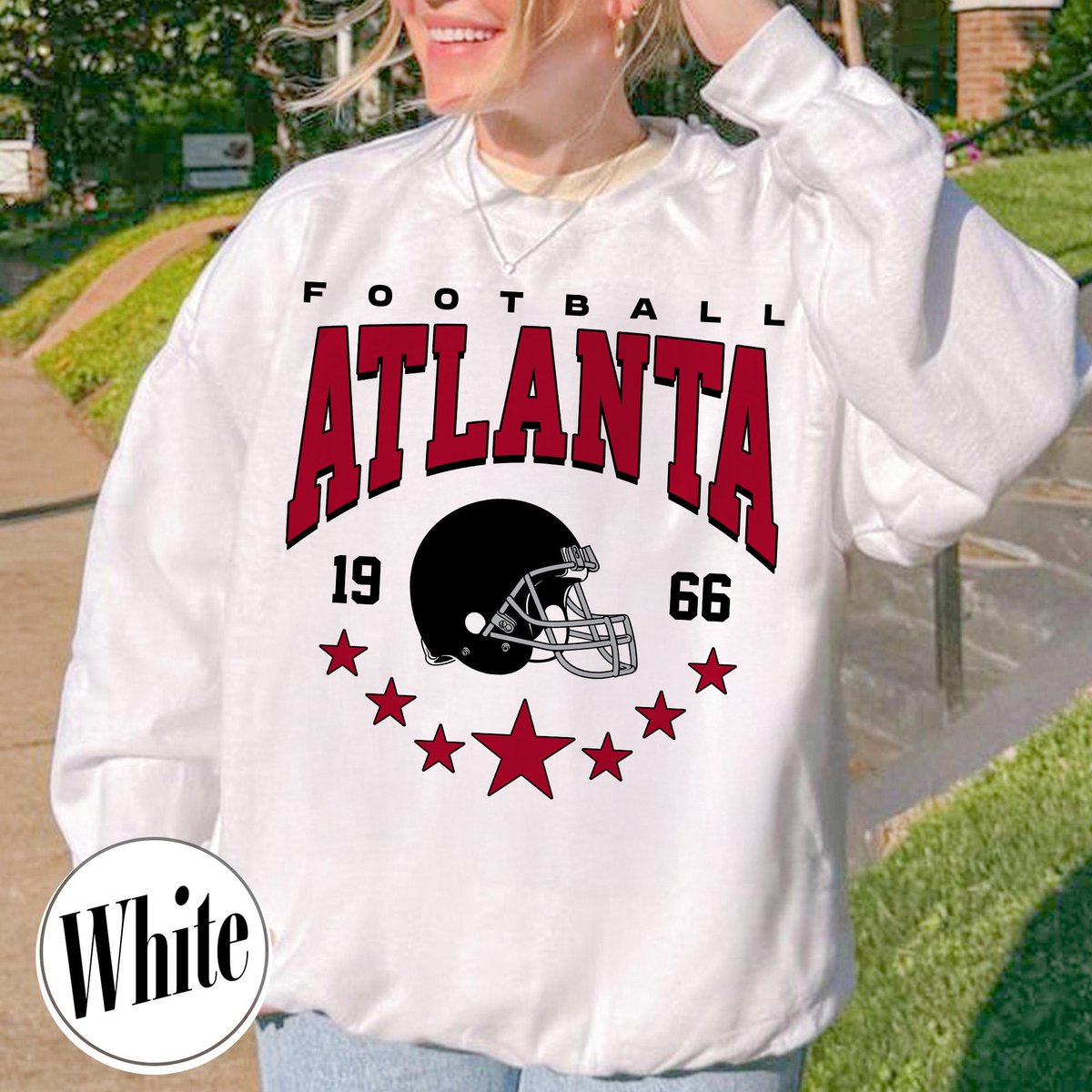Unisex Atlanta football vintage crewneck sweatshirt for men and women