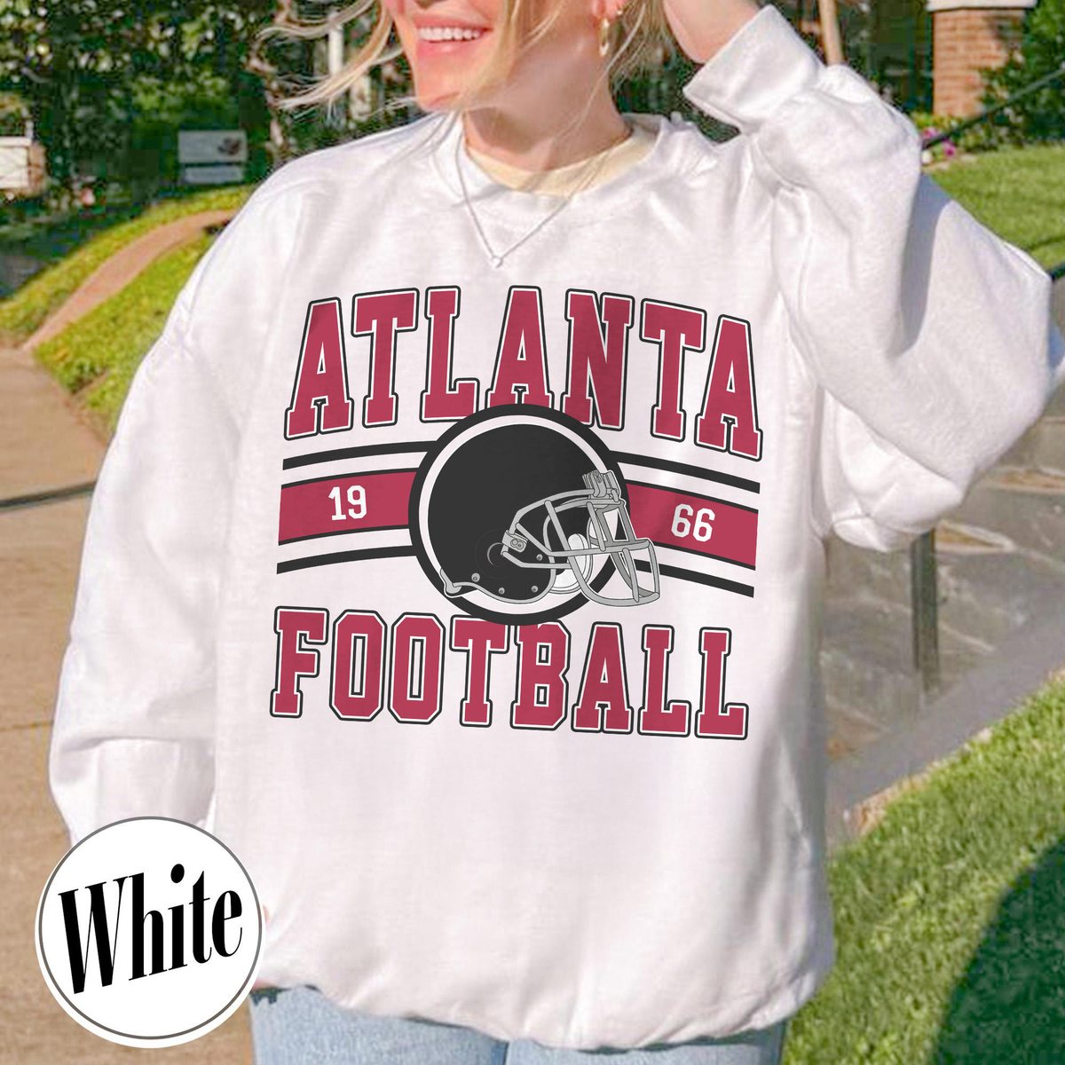 Unisex Atlanta football vintage crewneck sweatshirt for men and women