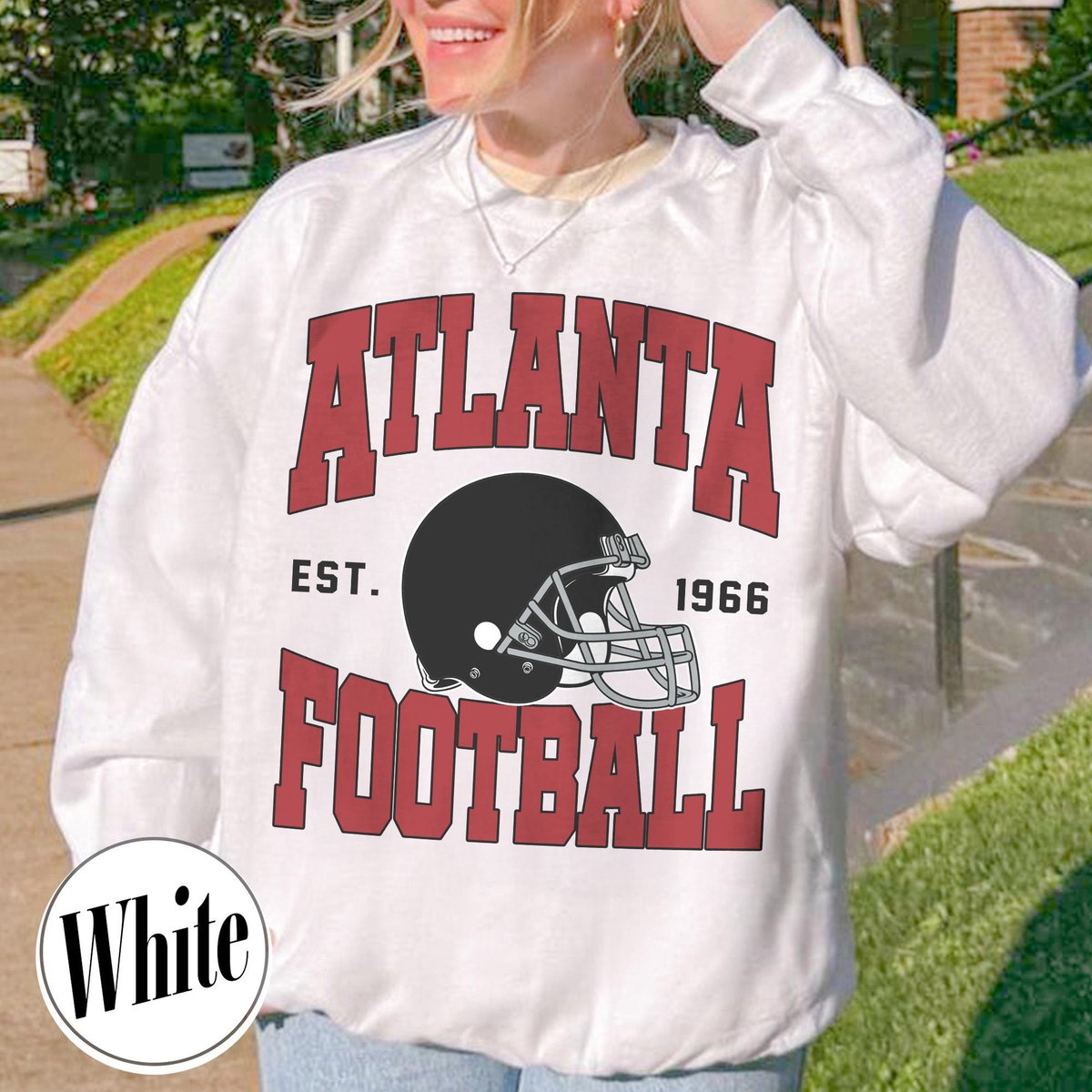Unisex Atlanta football vintage crewneck sweatshirt for men and women