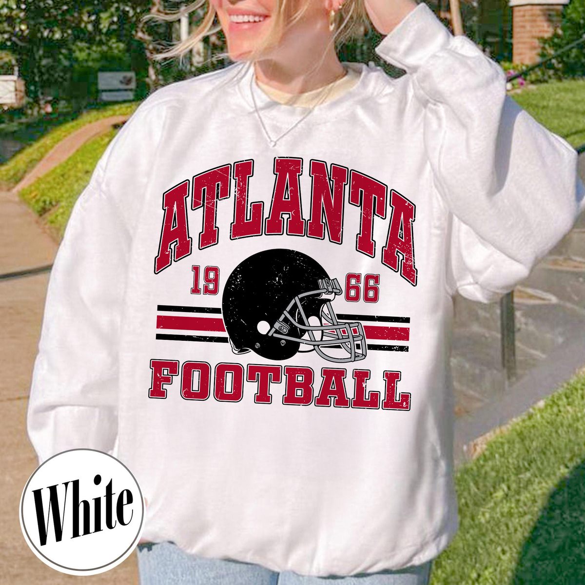 Unisex Atlanta football vintage crewneck sweatshirt for men and women