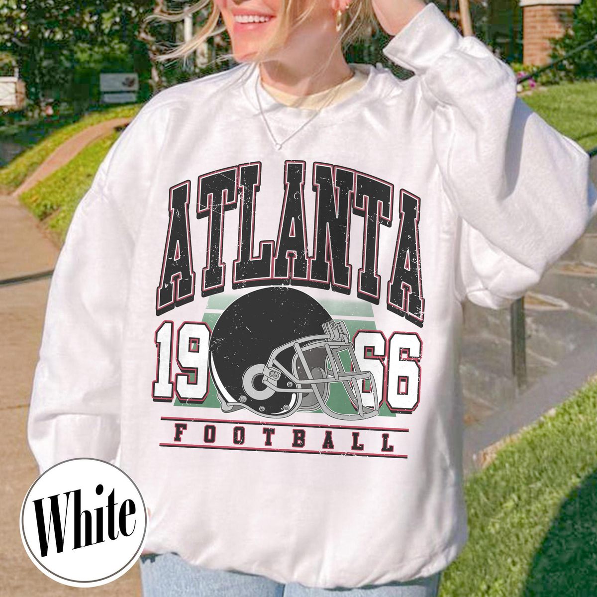 Unisex Atlanta football vintage crewneck sweatshirt for men and women