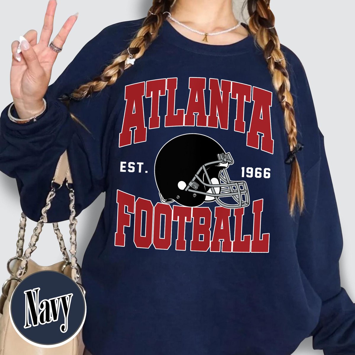 Unisex Atlanta football vintage crewneck sweatshirt for men and women