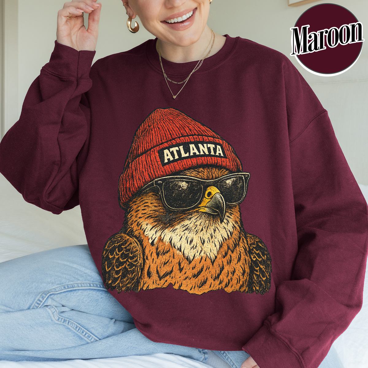 Unisex Atlanta football vintage crewneck sweatshirt for men and women