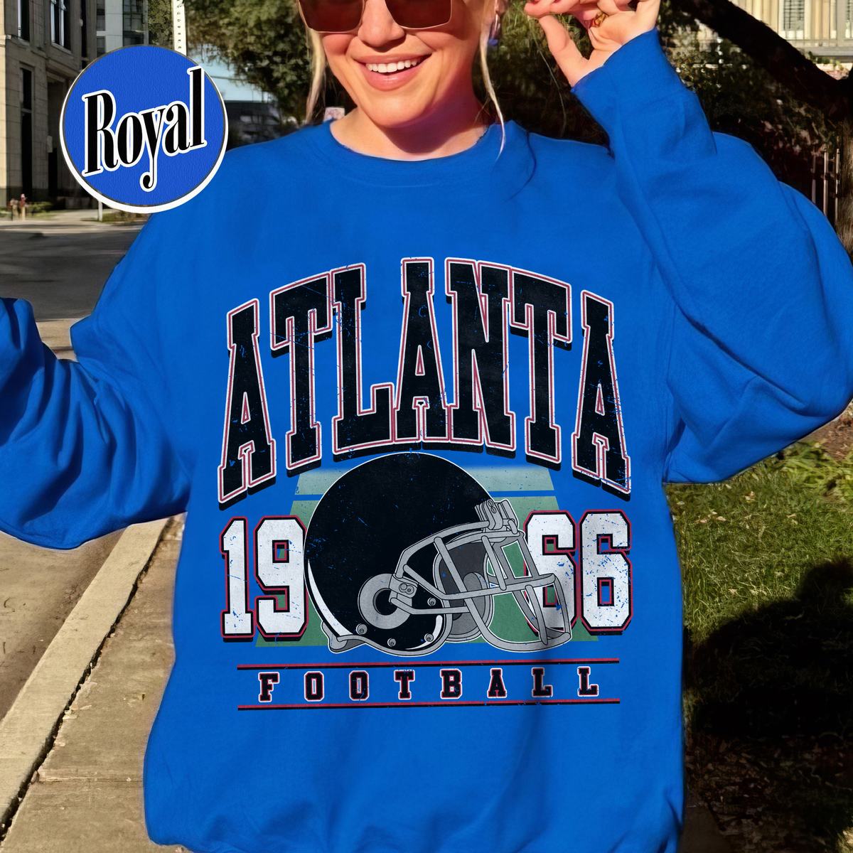 Unisex Atlanta football vintage crewneck sweatshirt for men and women