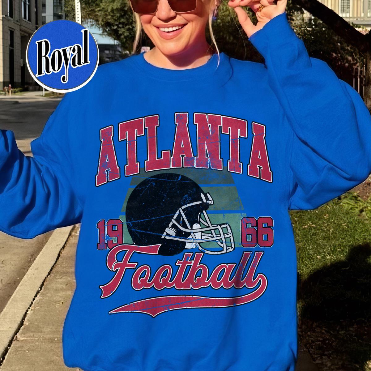 Unisex Atlanta football vintage crewneck sweatshirt for men and women