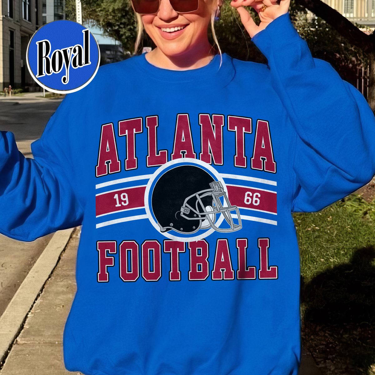 Unisex Atlanta football vintage crewneck sweatshirt for men and women