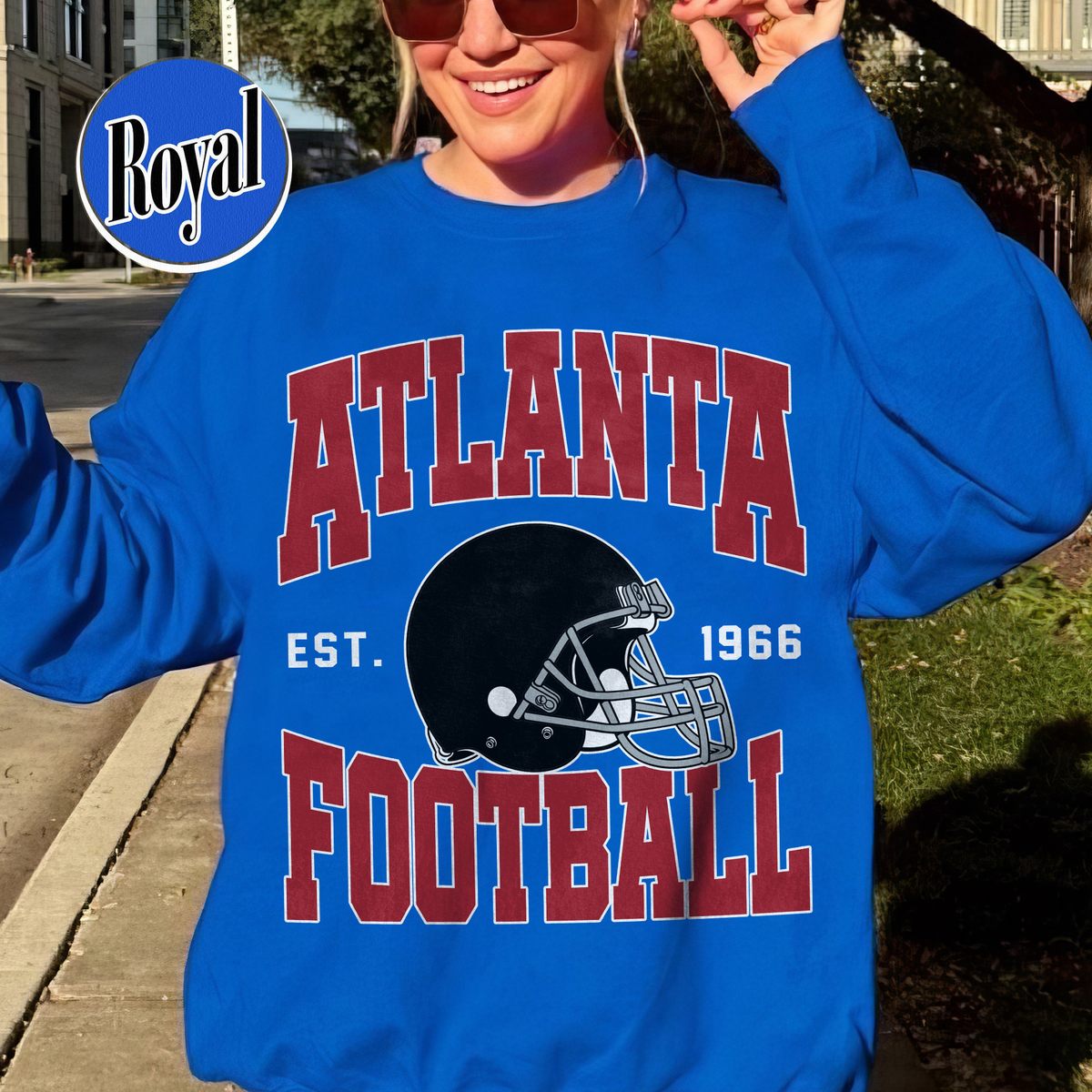 Unisex Atlanta football vintage crewneck sweatshirt for men and women