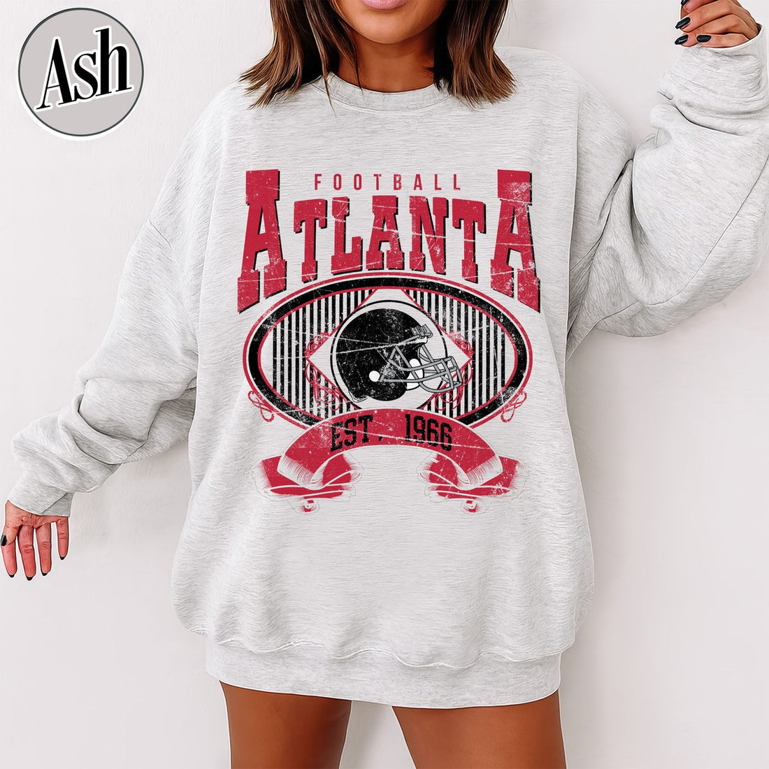 Unisex Atlanta football vintage crewneck sweatshirt for men and women