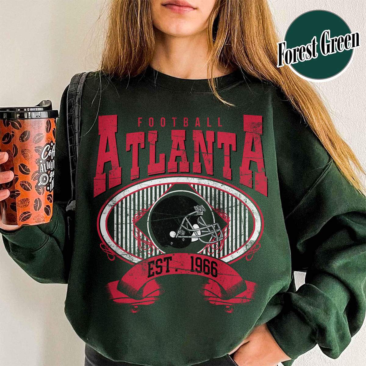 Unisex Atlanta football vintage crewneck sweatshirt for men and women