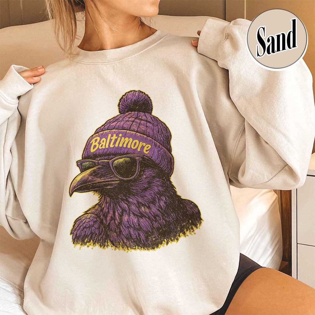 Unisex Baltimore football vintage crewneck sweatshirt for men and women