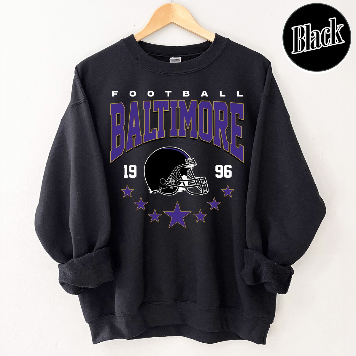 Unisex Baltimore football vintage crewneck sweatshirt for men and women