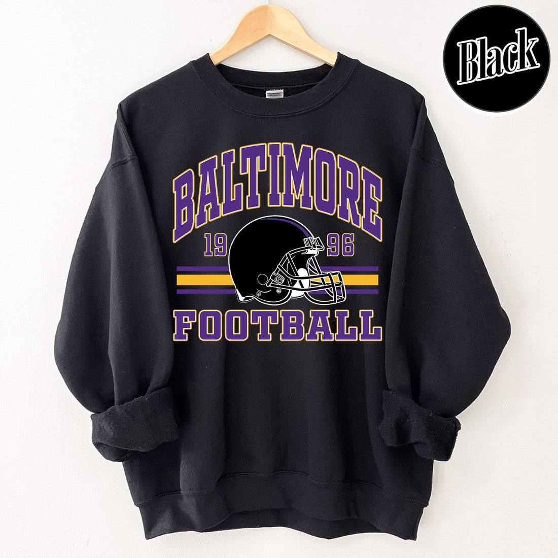 Unisex Baltimore football vintage crewneck sweatshirt for men and women