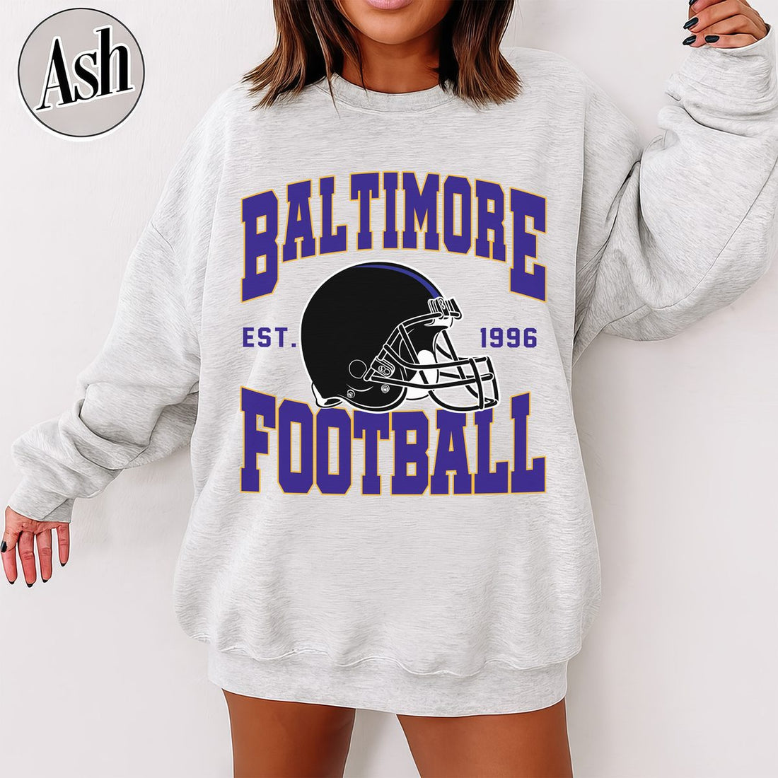 Unisex Baltimore football vintage crewneck sweatshirt for men and women