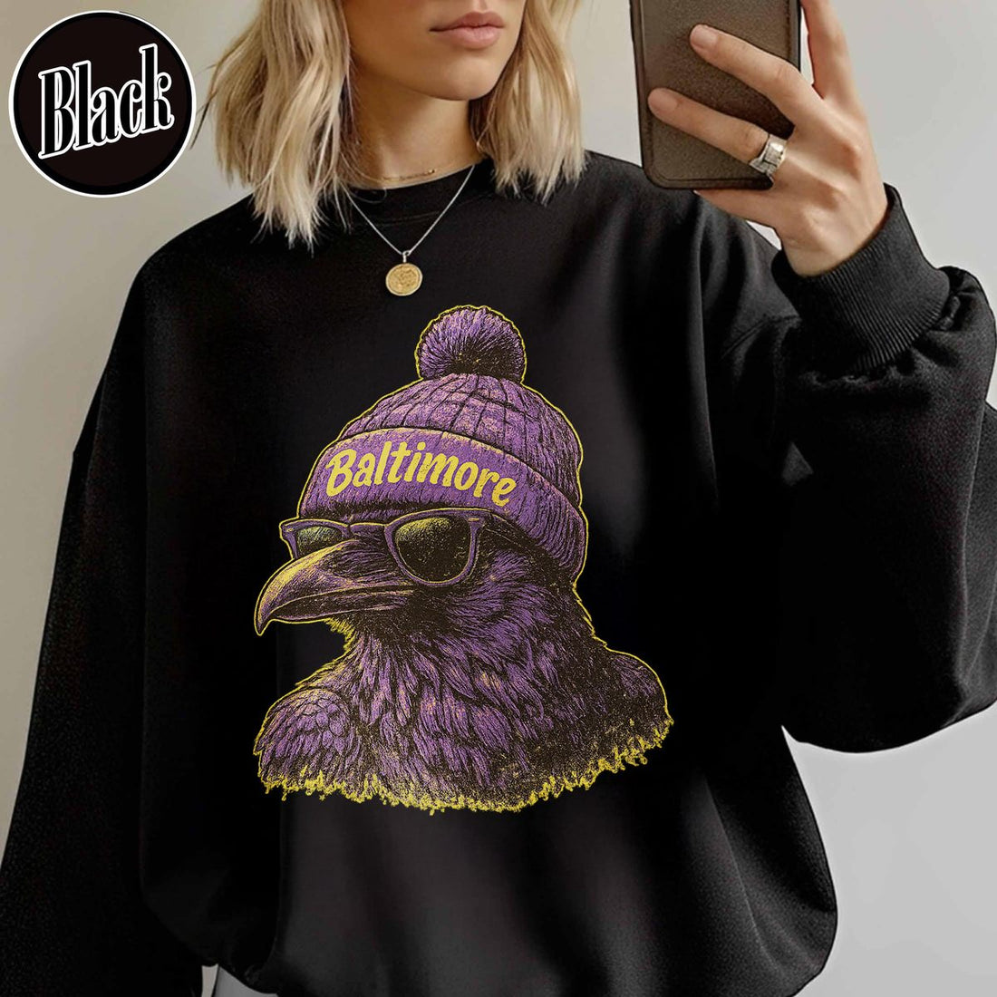 Unisex Baltimore football vintage crewneck sweatshirt for men and women