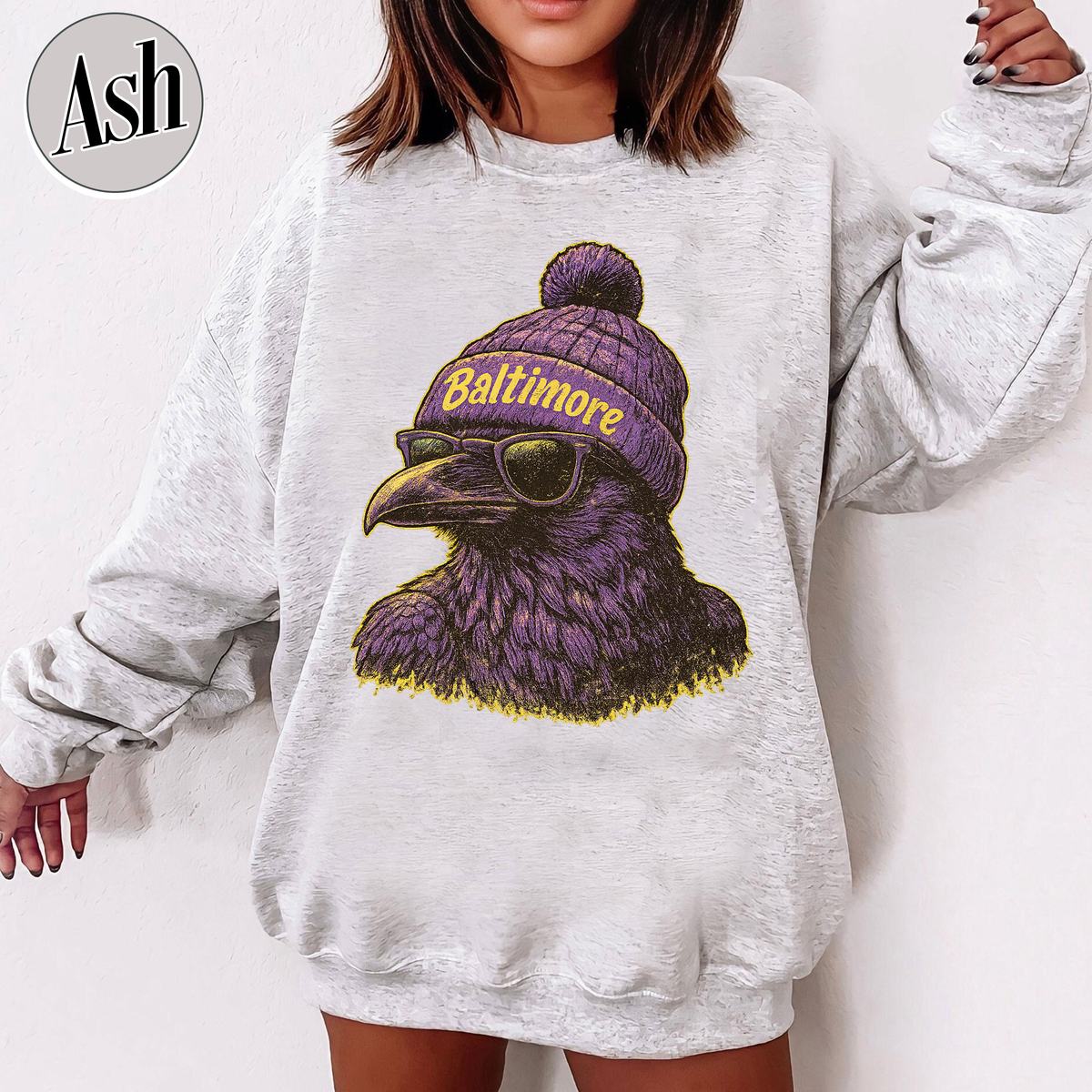 Unisex Baltimore football vintage crewneck sweatshirt for men and women