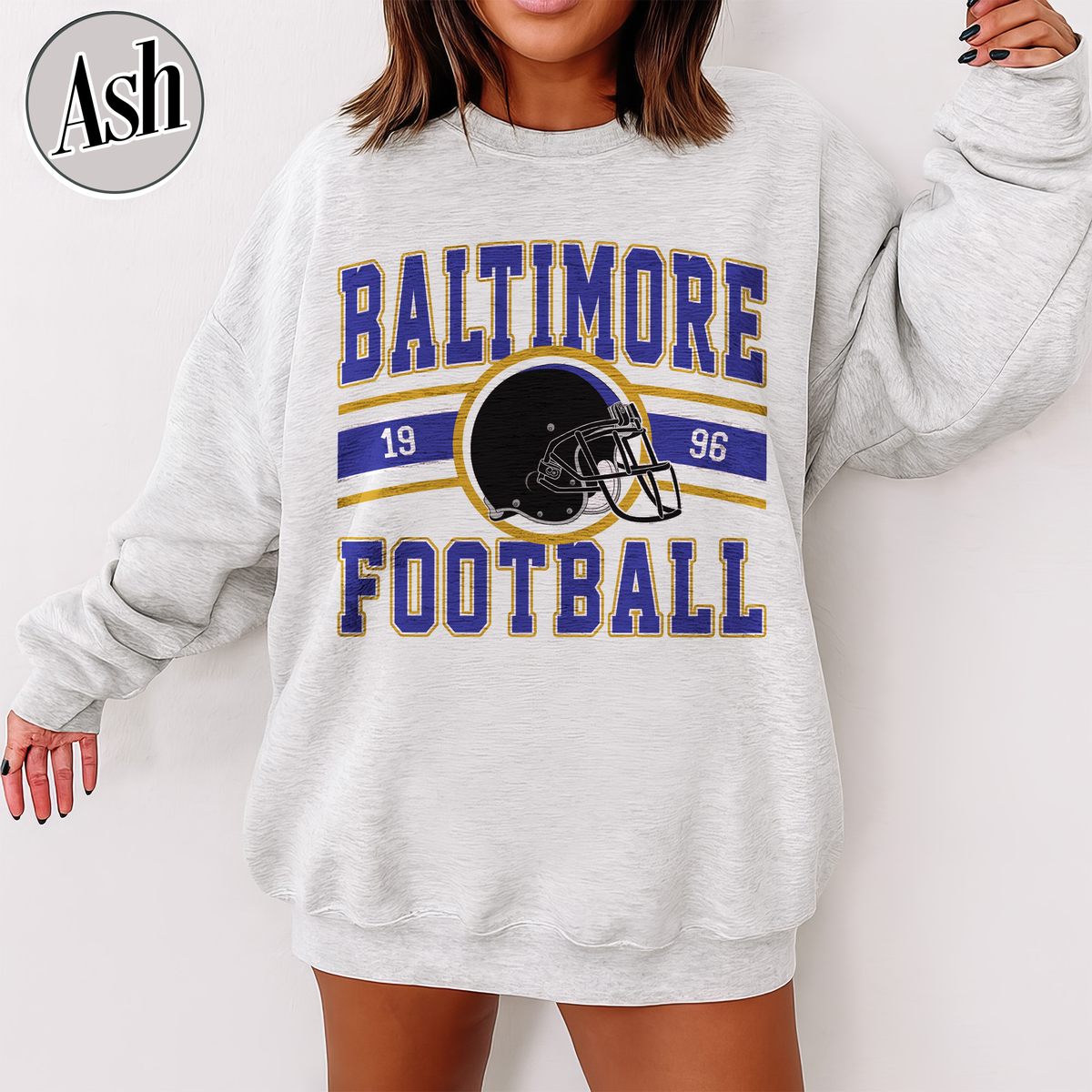 Unisex Baltimore football vintage crewneck sweatshirt for men and women