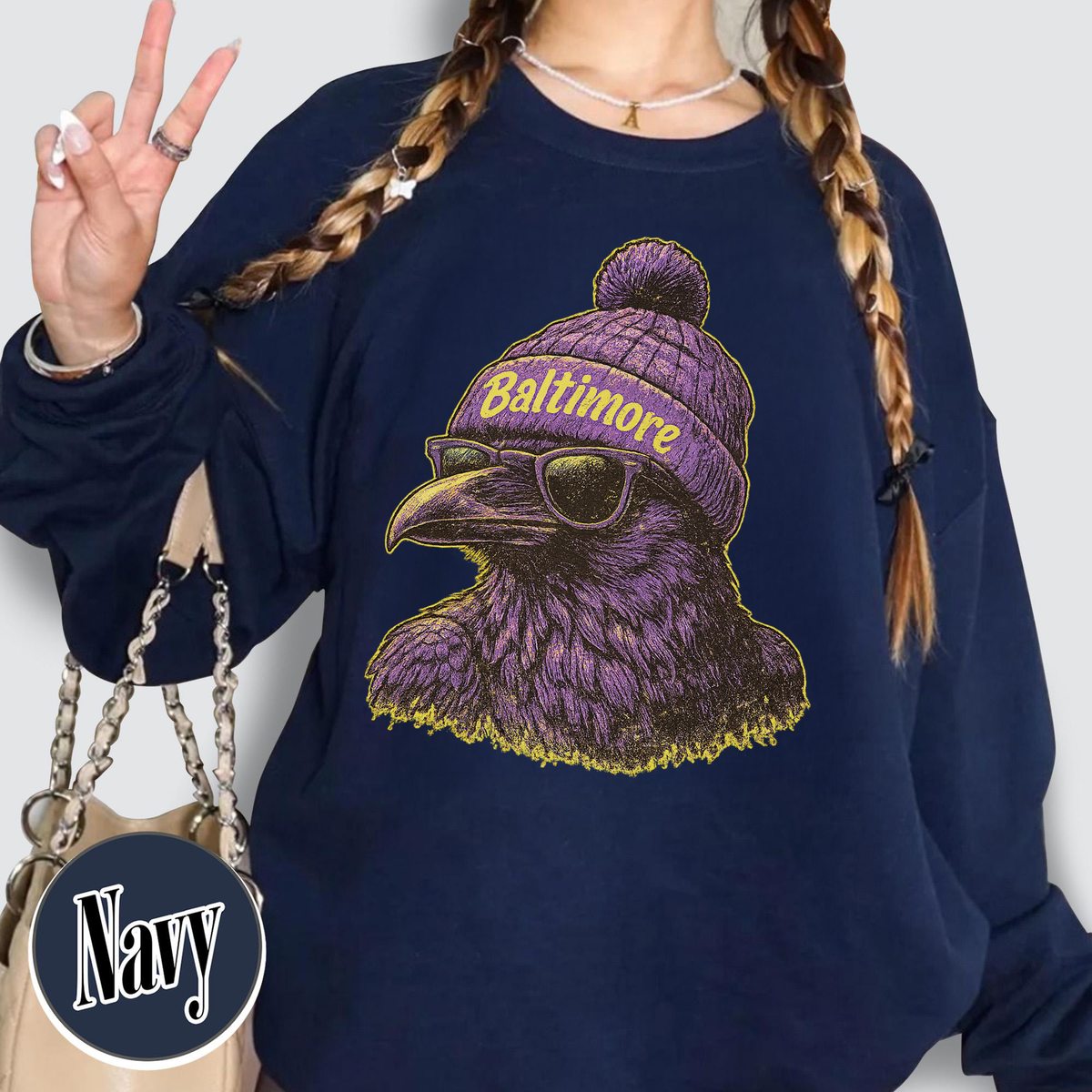 Unisex Baltimore football vintage crewneck sweatshirt for men and women
