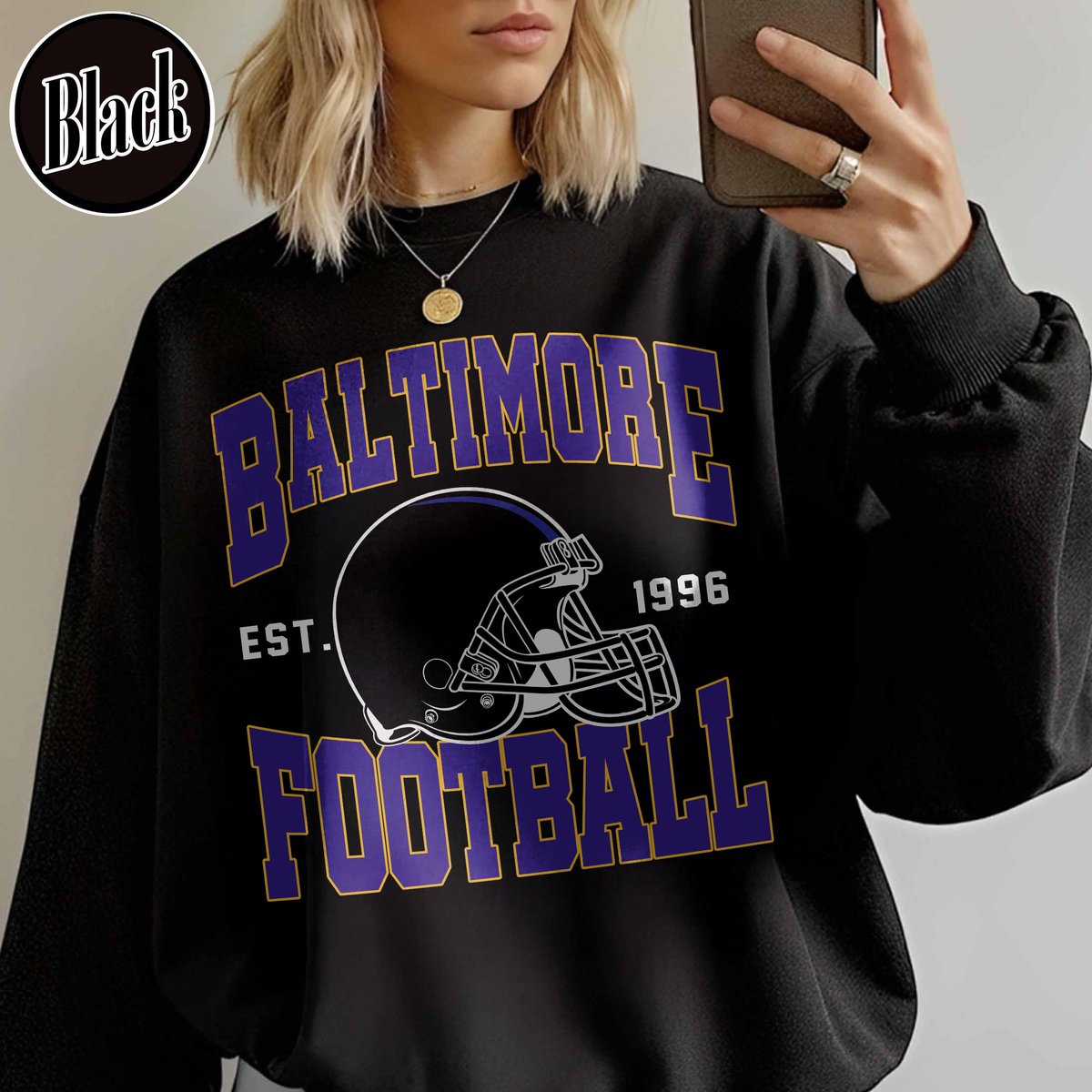 Unisex Baltimore football vintage crewneck sweatshirt for men and women
