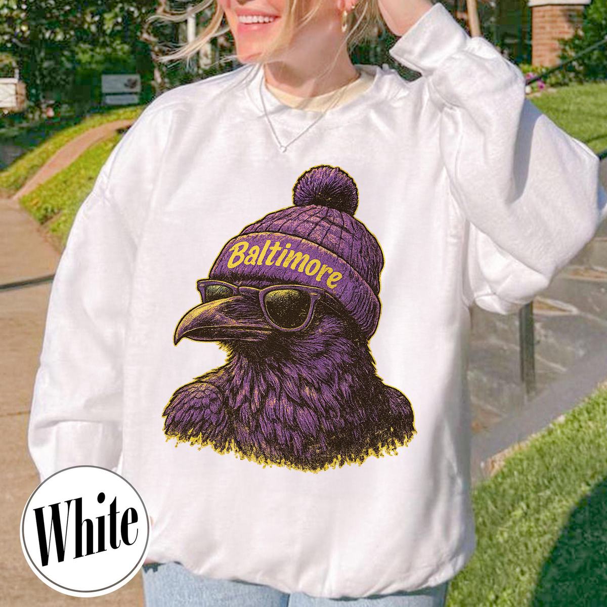 Unisex Baltimore football vintage crewneck sweatshirt for men and women