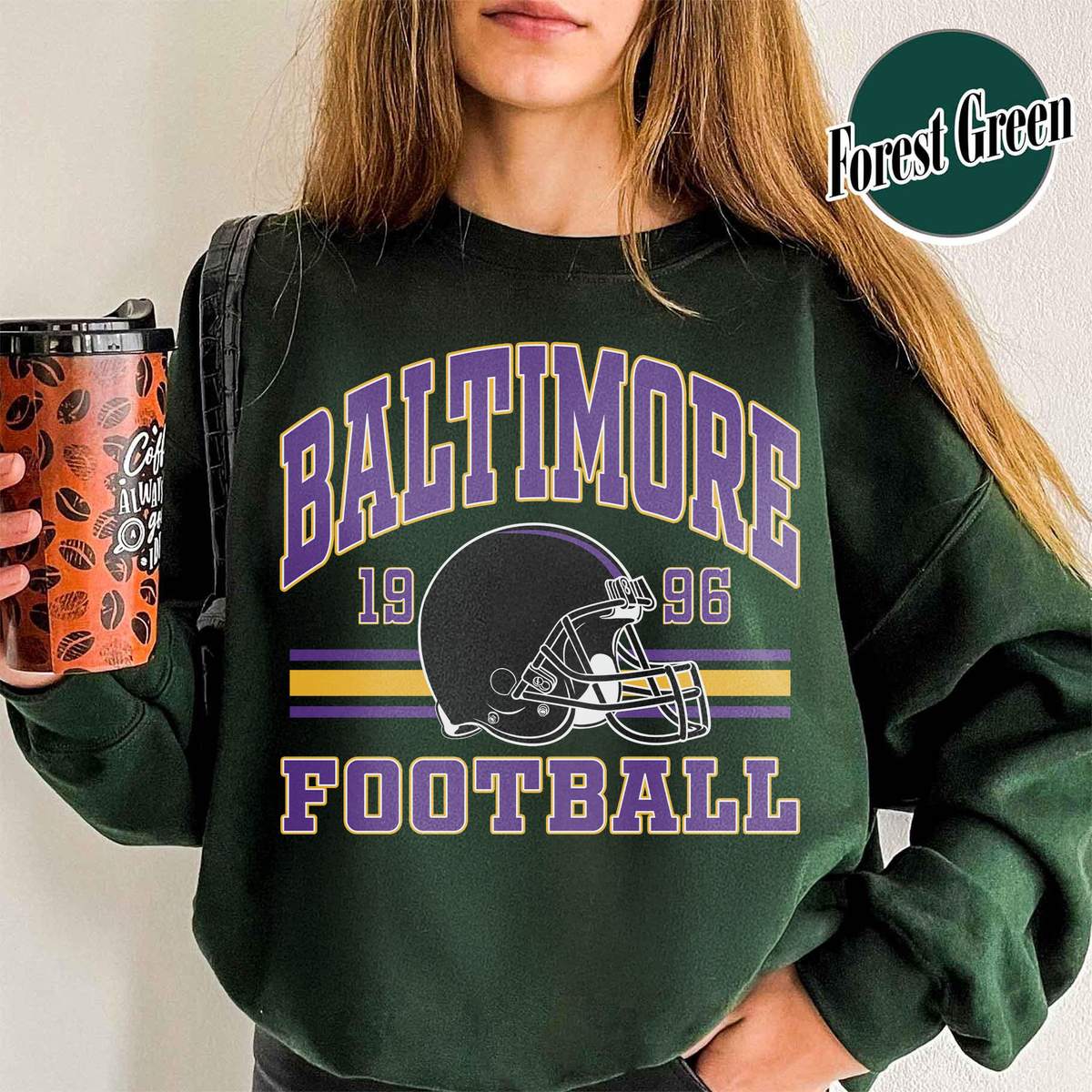 Unisex Baltimore football vintage crewneck sweatshirt for men and women