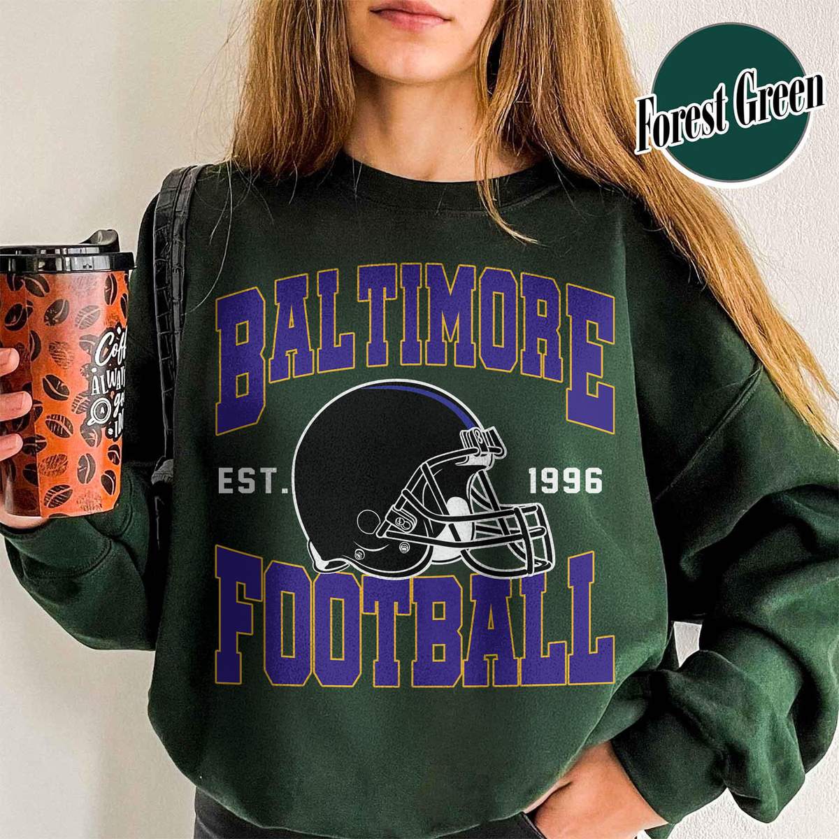 Unisex Baltimore football vintage crewneck sweatshirt for men and women