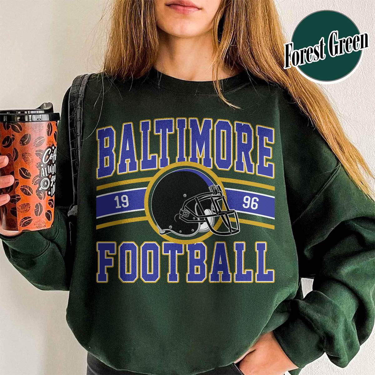 Unisex Baltimore football vintage crewneck sweatshirt for men and women