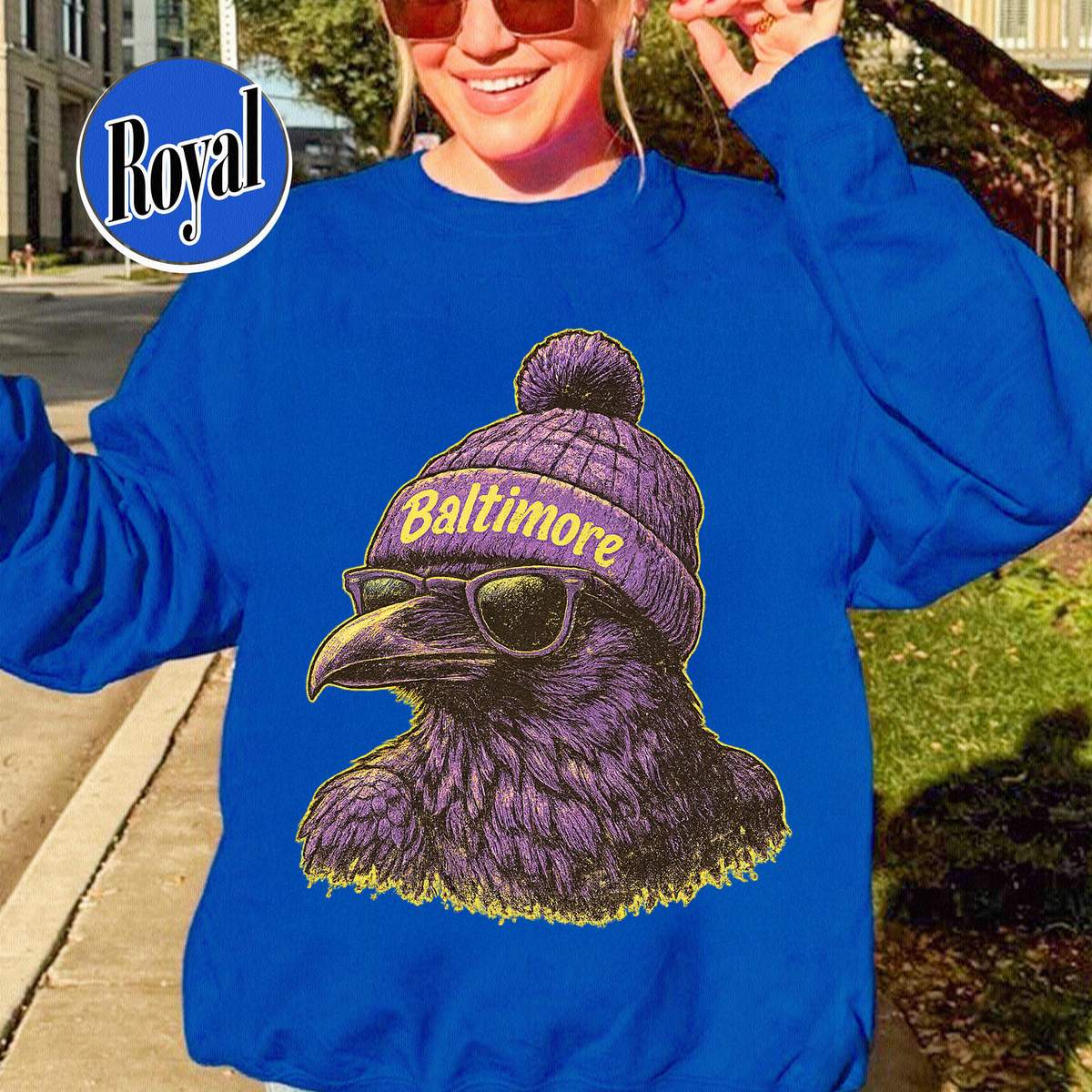 Unisex Baltimore football vintage crewneck sweatshirt for men and women