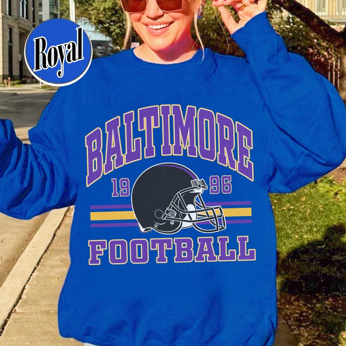Unisex Baltimore football vintage crewneck sweatshirt for men and women