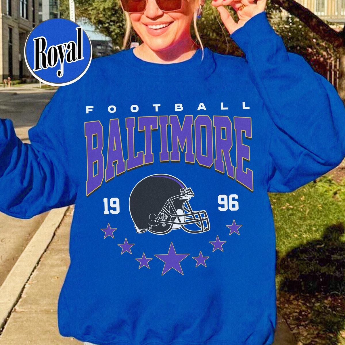 Unisex Baltimore football vintage crewneck sweatshirt for men and women