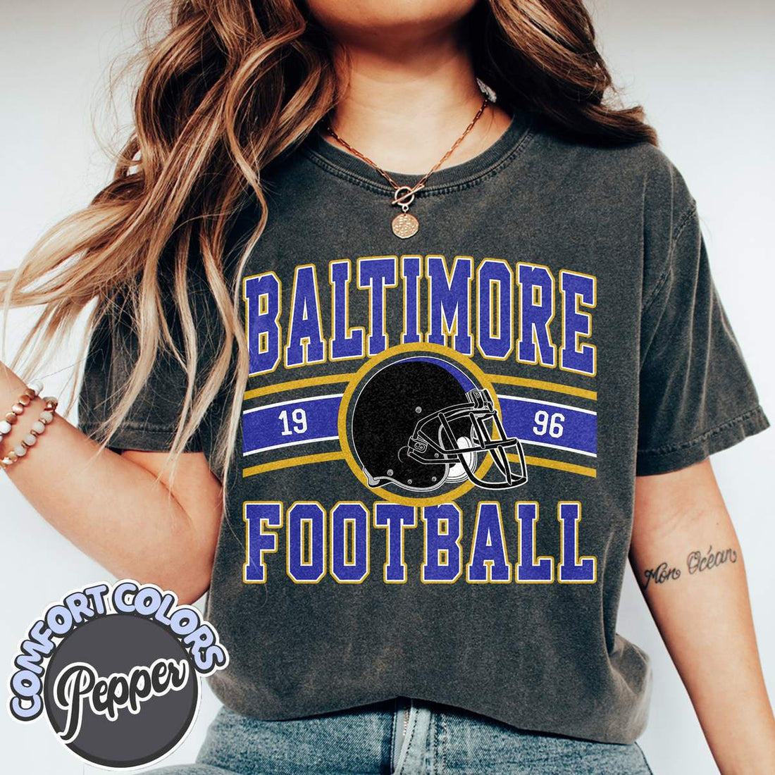 Unisex Baltimore football vintage t-shirt for men and women