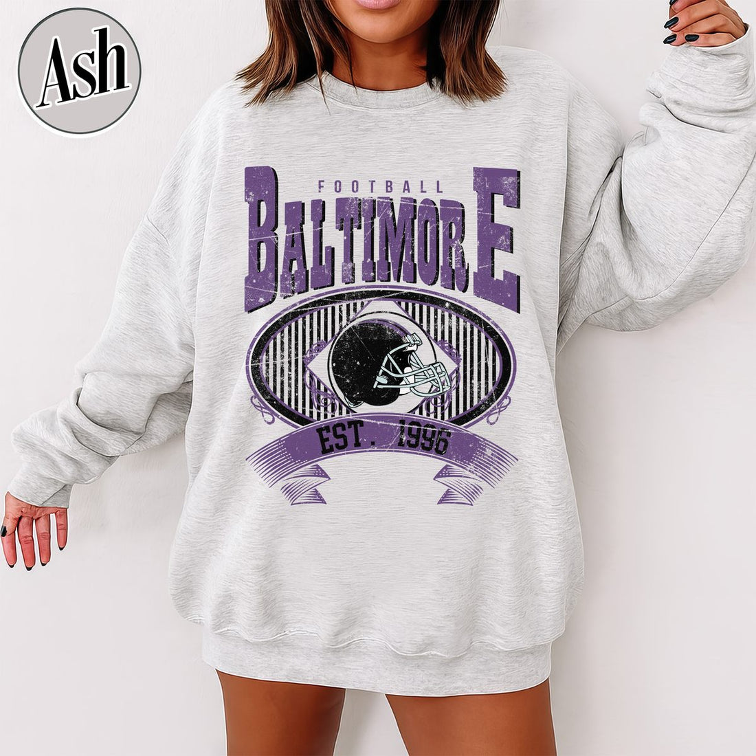 Unisex Baltimore football vintage crewneck sweatshirt for men and women