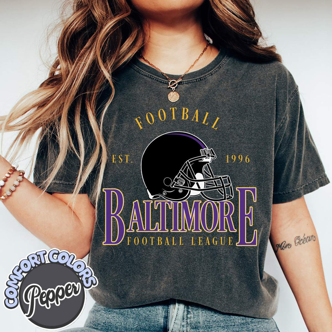 Unisex Baltimore football vintage t-shirt for men and women