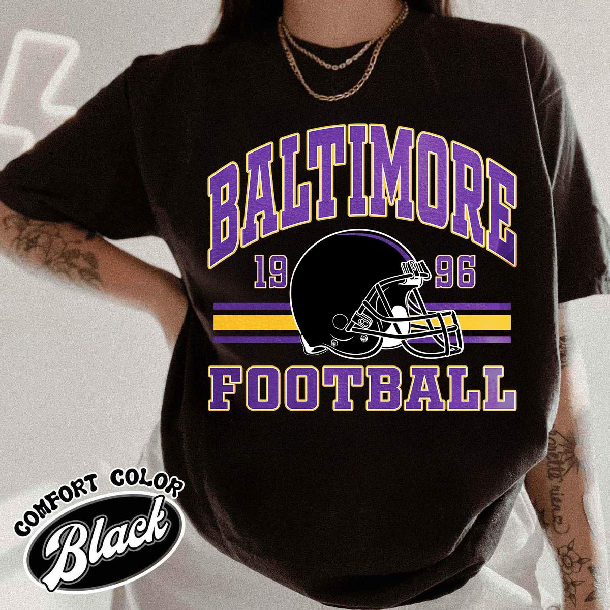 Unisex Baltimore football vintage t-shirt for men and women