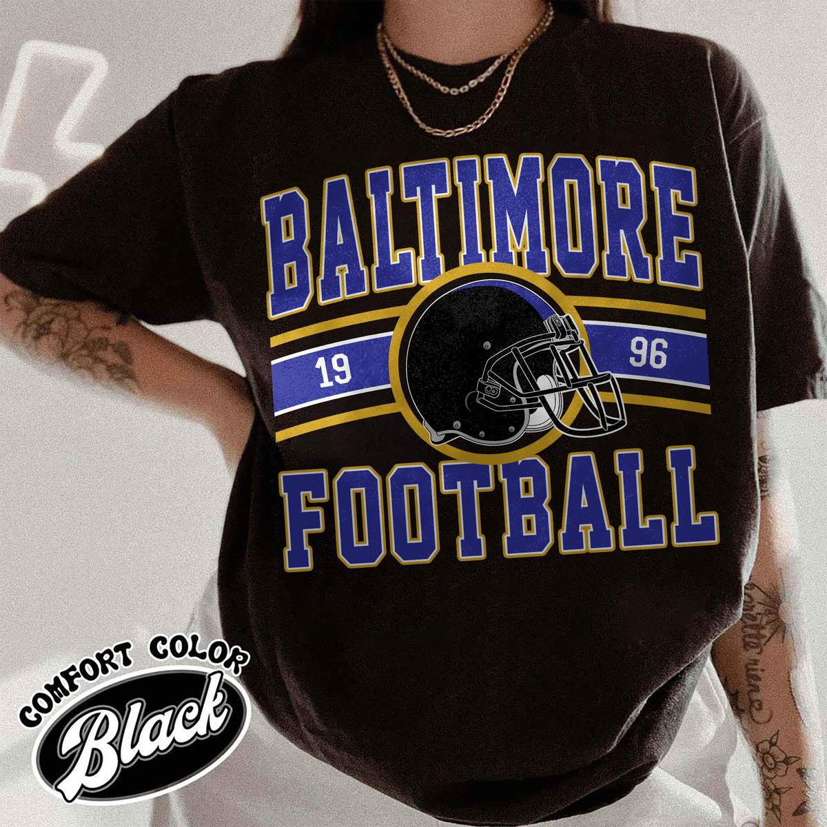 Unisex Baltimore football vintage t-shirt for men and women