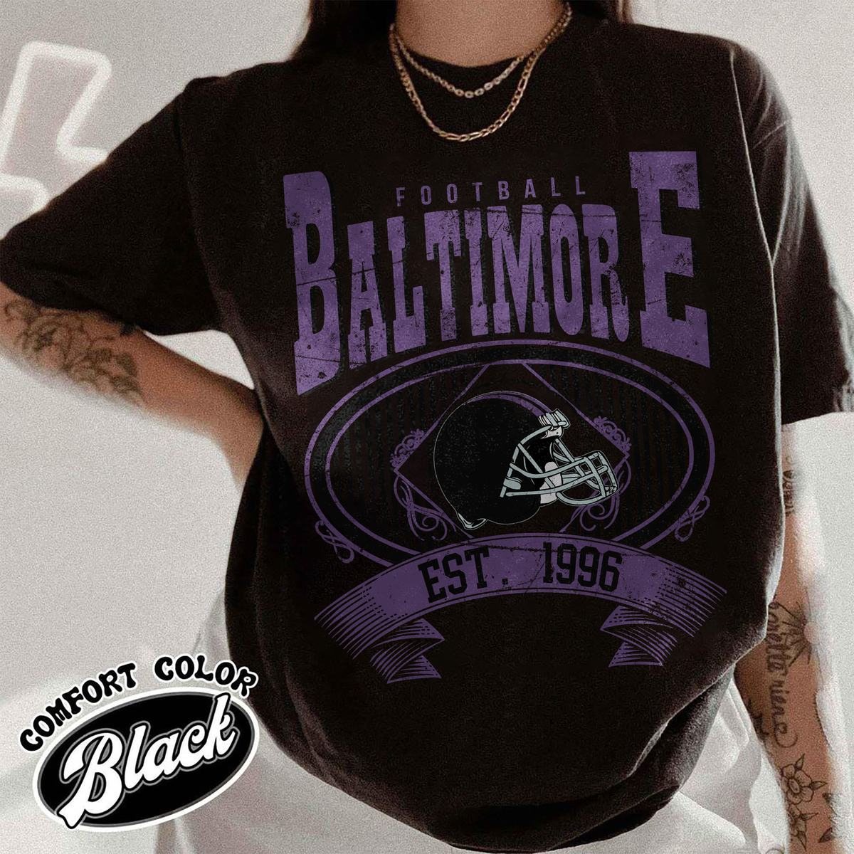 Unisex Baltimore football vintage t-shirt for men and women