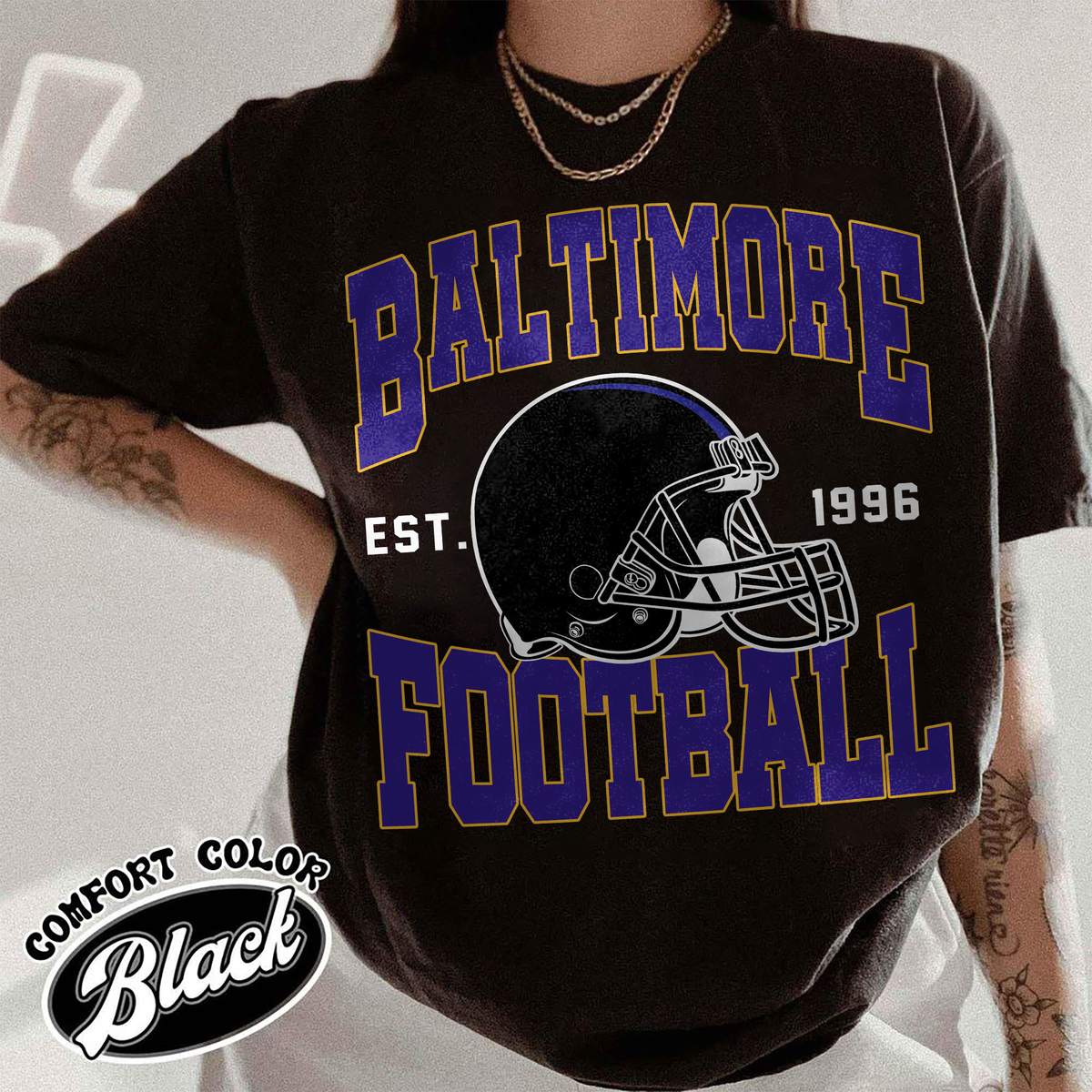 Unisex Baltimore football vintage t-shirt for men and women