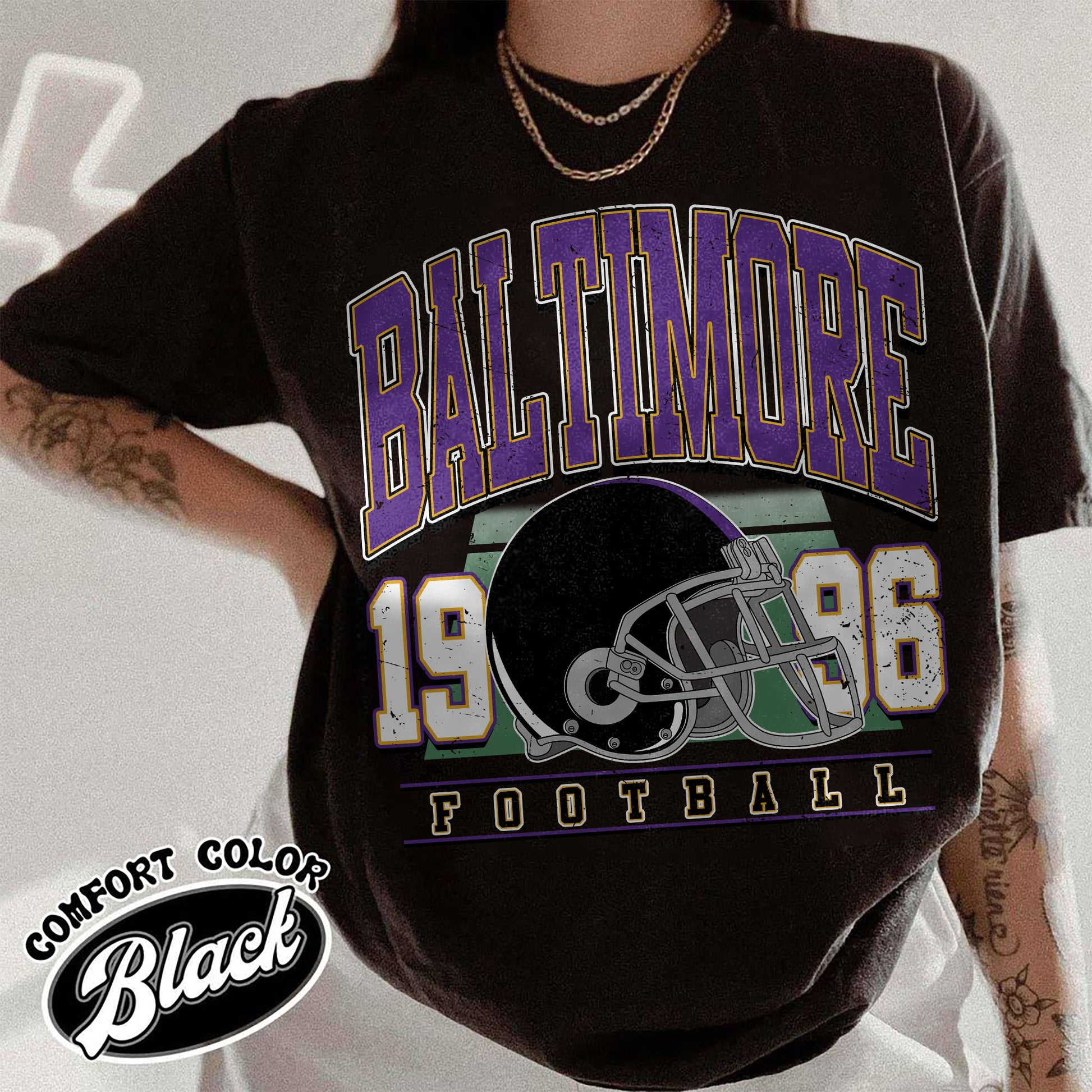 Unisex Baltimore football vintage t-shirt for men and women