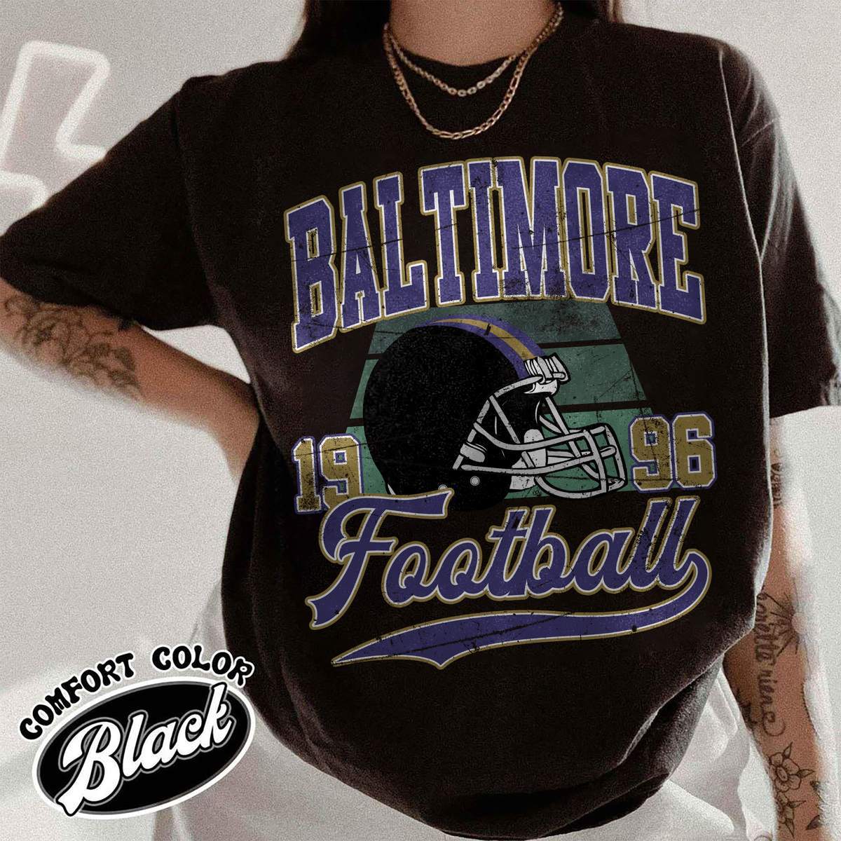 Unisex Baltimore football vintage t-shirt for men and women