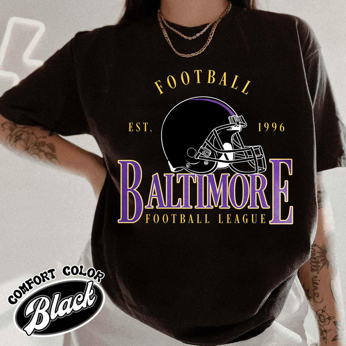 Unisex Baltimore football vintage t-shirt for men and women