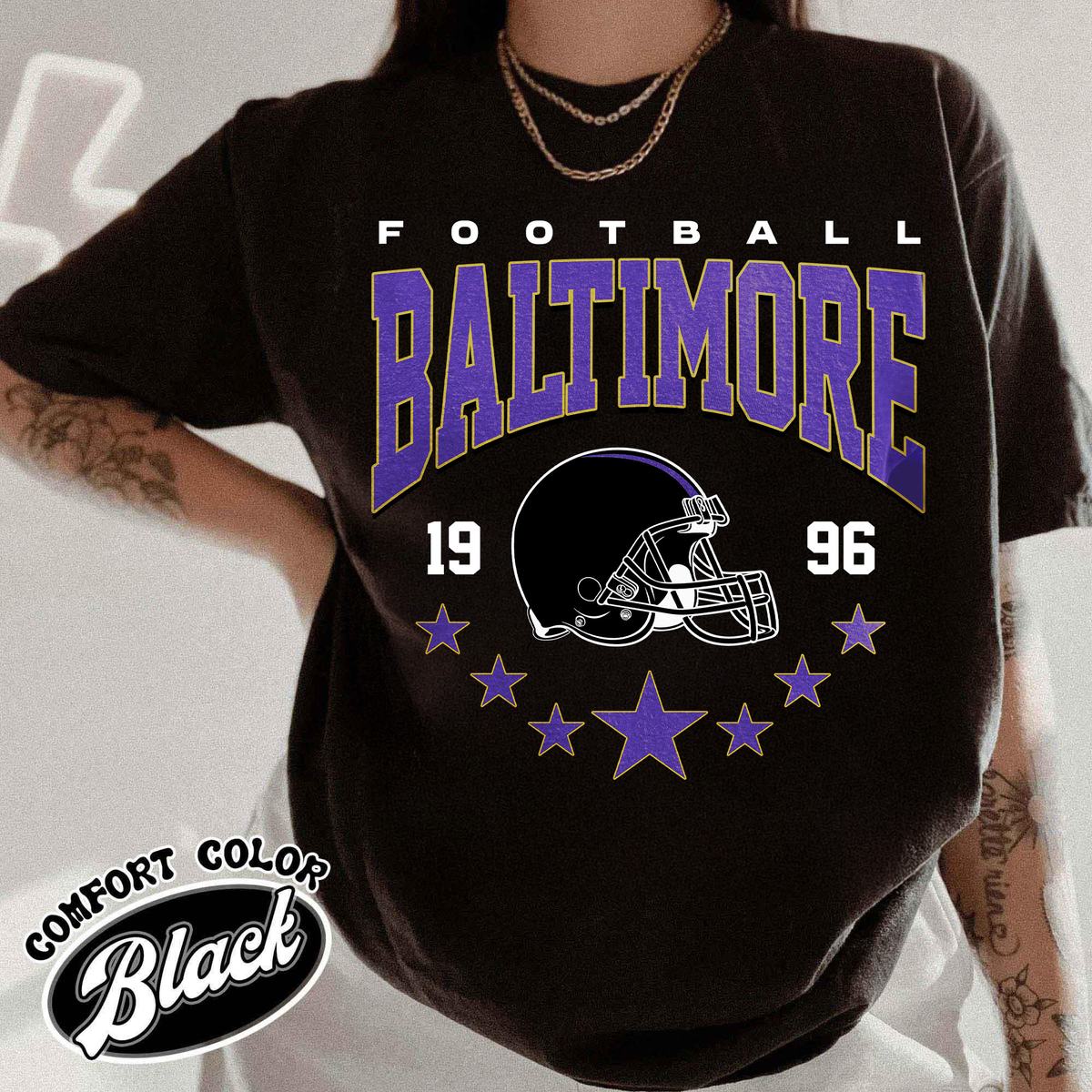 Unisex Baltimore football vintage t-shirt for men and women