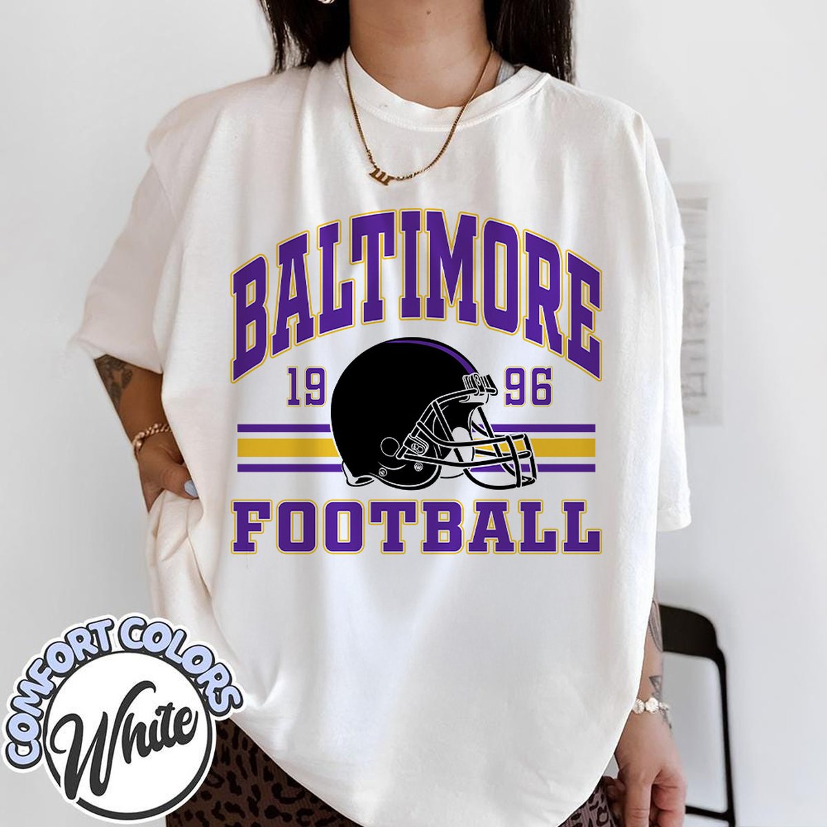 Unisex Baltimore football vintage t-shirt for men and women