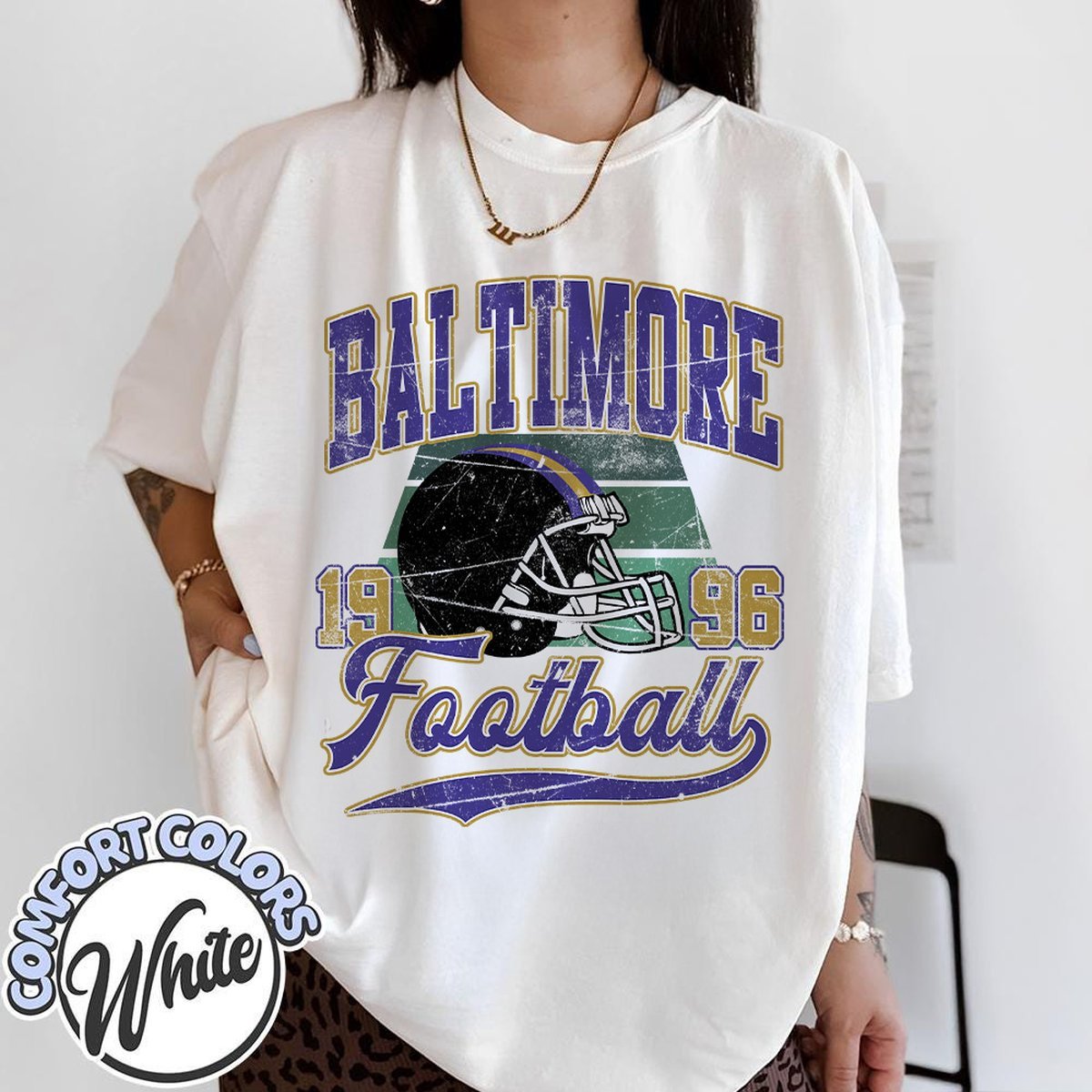 Unisex Baltimore football vintage t-shirt for men and women