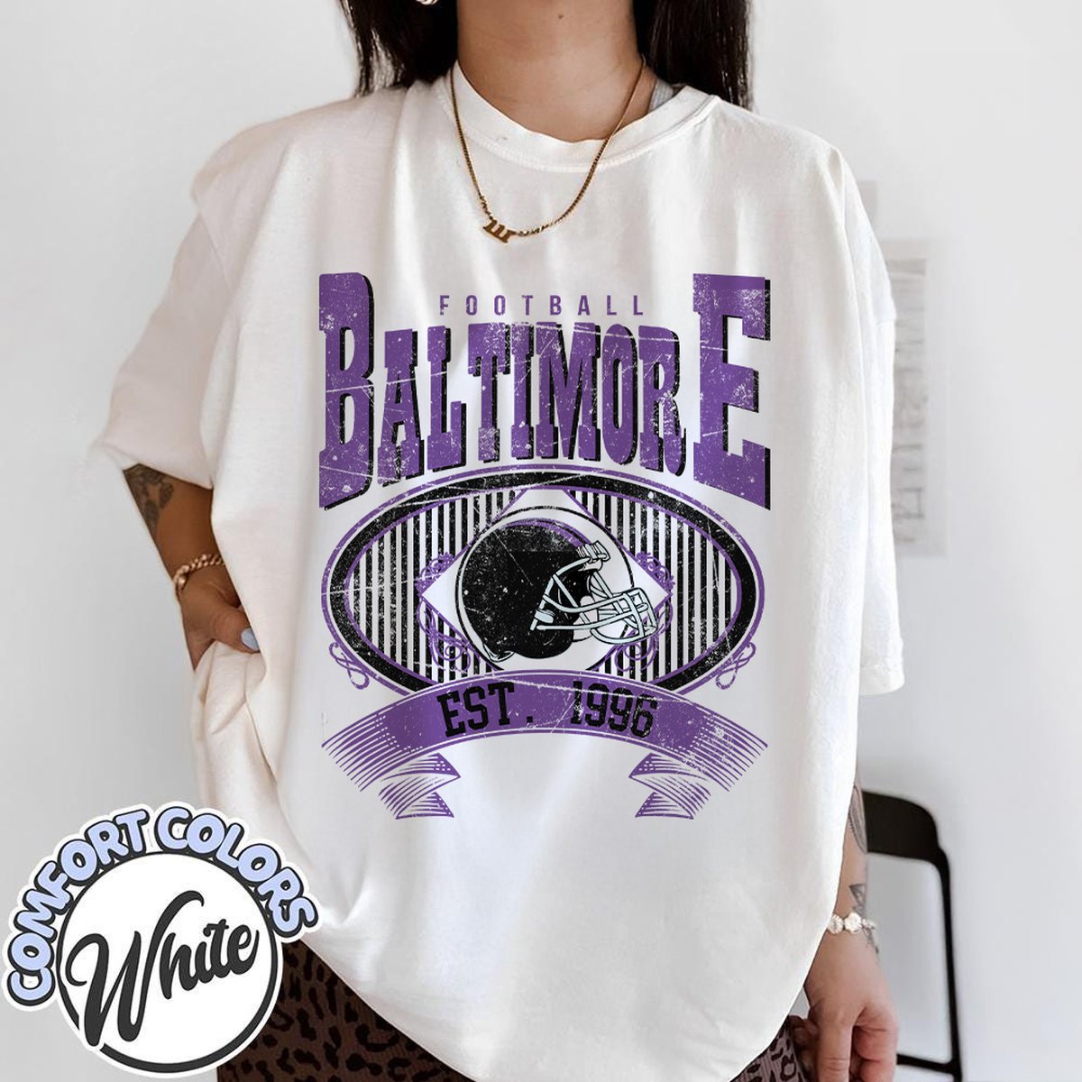 Unisex Baltimore football vintage t-shirt for men and women