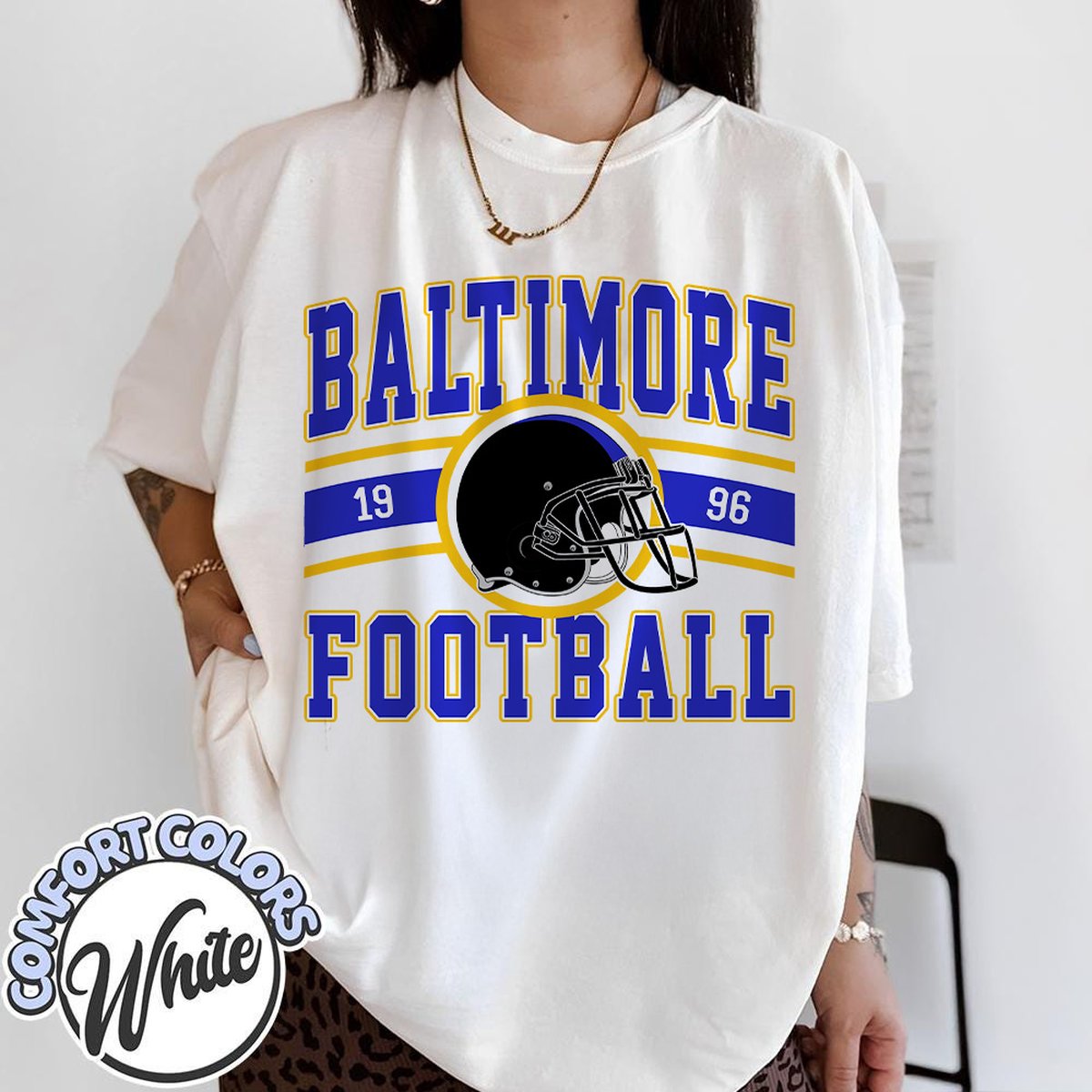 Unisex Baltimore football vintage t-shirt for men and women