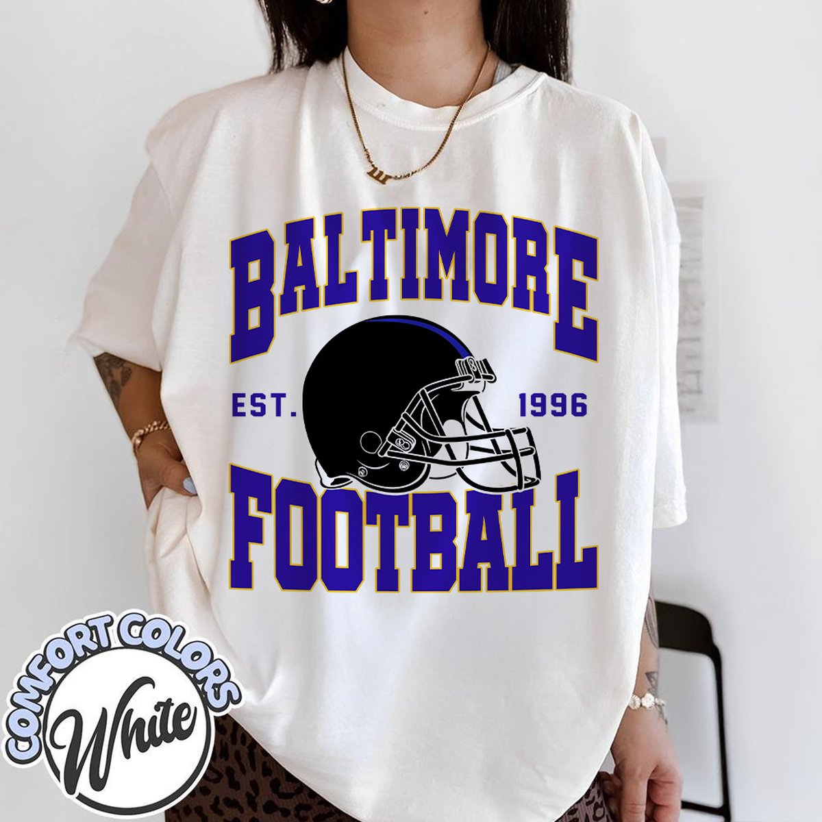 Unisex Baltimore football vintage t-shirt for men and women