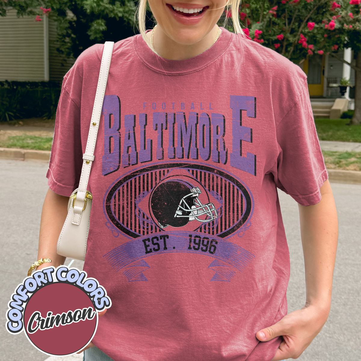 Unisex Baltimore football vintage t-shirt for men and women