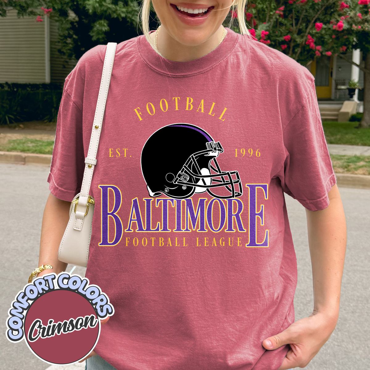 Unisex Baltimore football vintage t-shirt for men and women