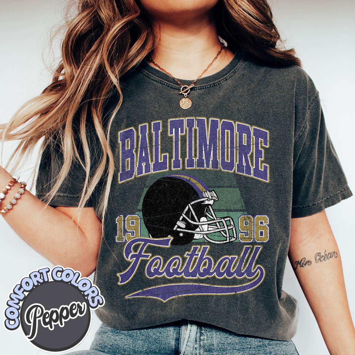 Unisex Baltimore football vintage t-shirt for men and women