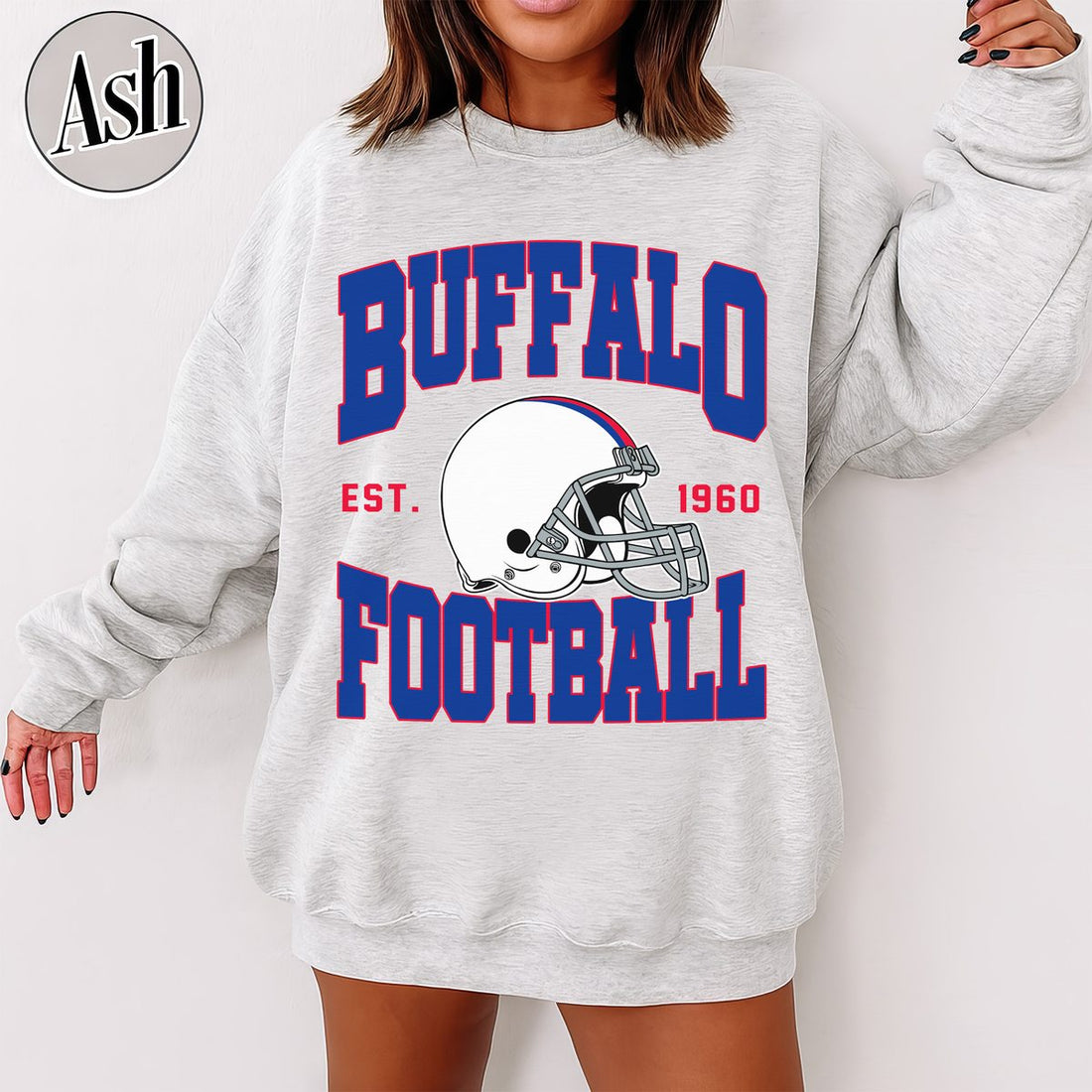 Unisex Buffalo football vintage crewneck sweatshirt for men and women
